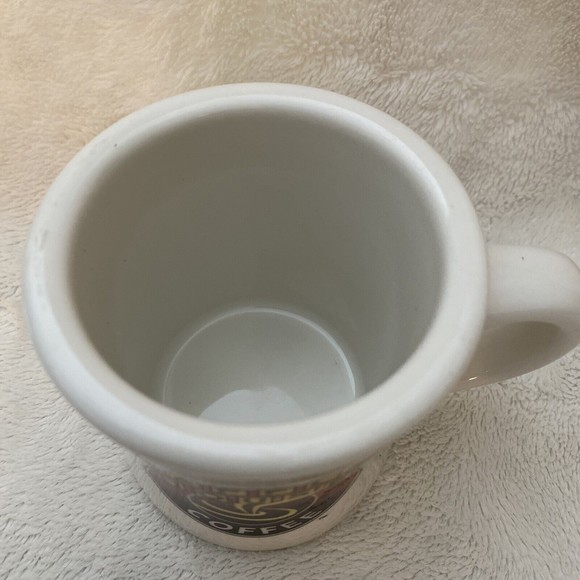 Waffle House Coffee Restaurant Ware Coffee Mug Thick White Swirl Pattern Tuxton - Picture 2 of 7